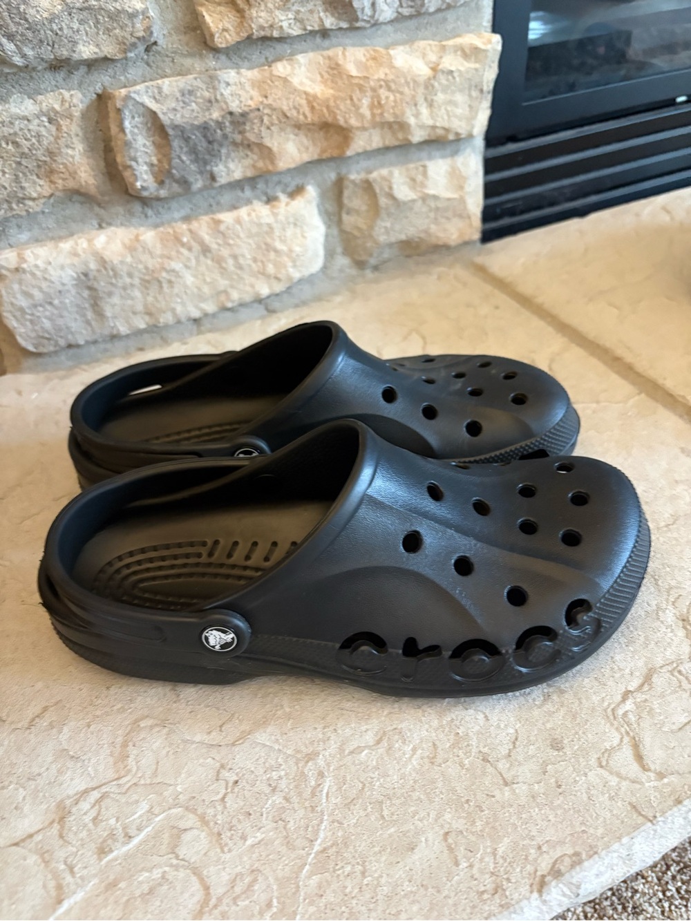 CROCS Men's Classic Black Clogs Slip-On Sandals